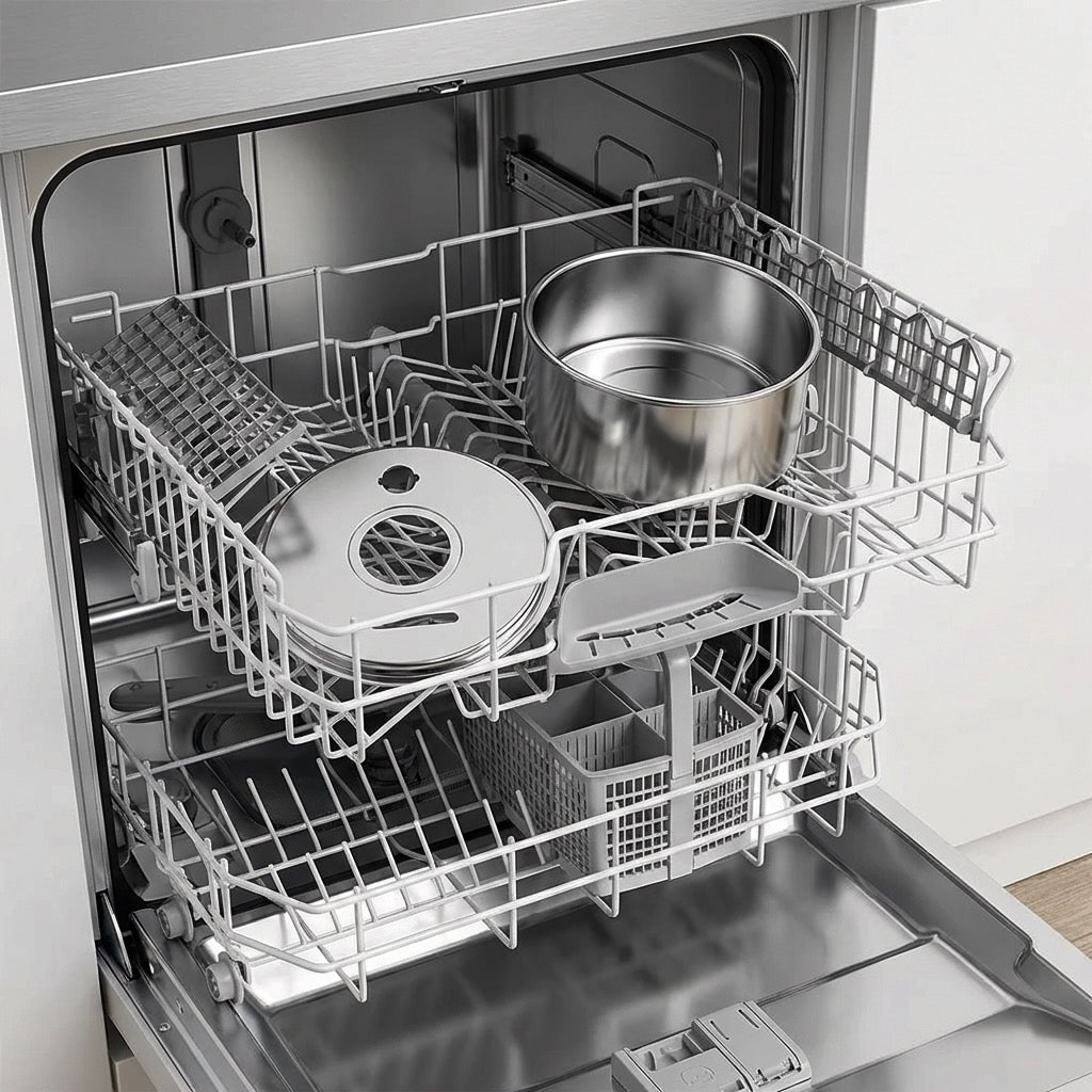 Części fontanny dla kota myte w zmywarce