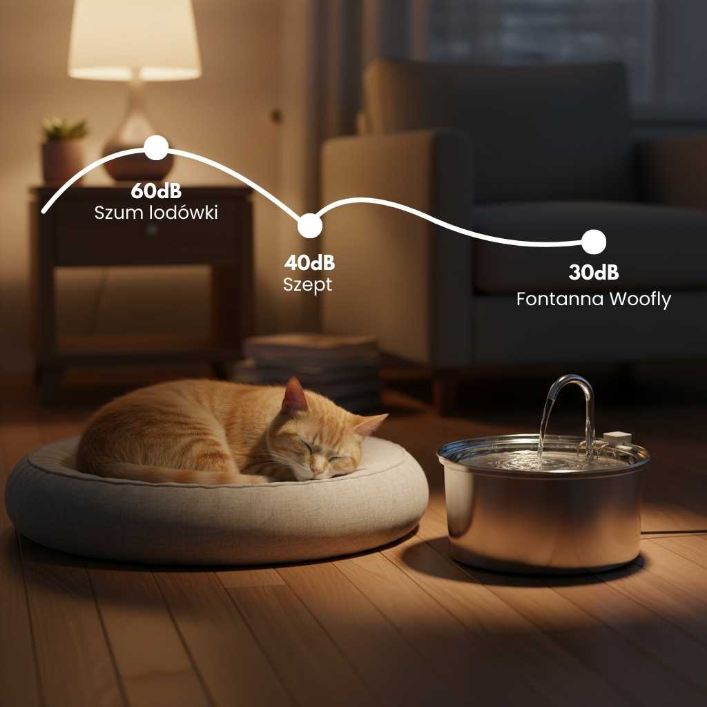 Fontanna pracuje ciszej niż szept